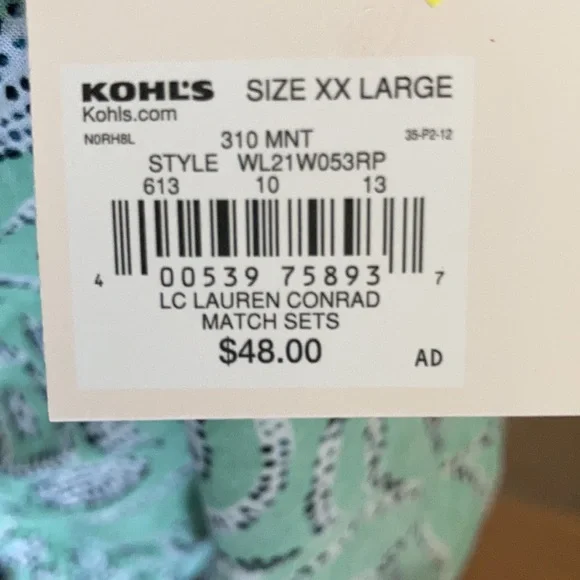 LC Lauren Conrad peasant boho vibe top casual printed cottagecore XXL - Picture 11 of 17